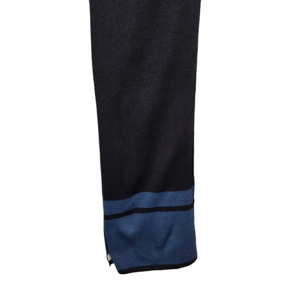 GAP Men's Navy Blue Striped Winter Scarf